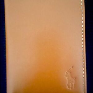 Polo by Ralph Lauren Bifold Card Holder Leather Brown BRAND NEW
